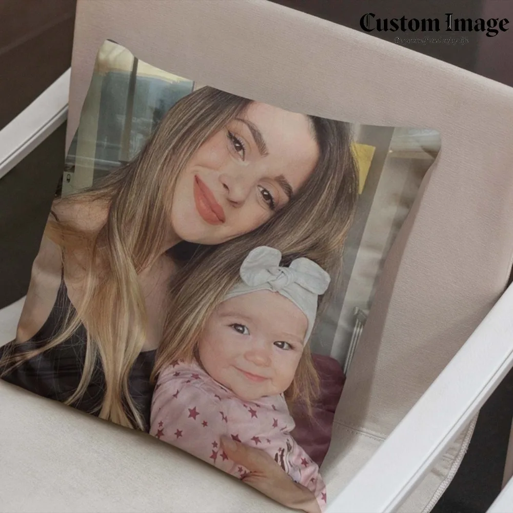 

Custom Photo Square Cushion Cover, Zipper Pillowcase, Home Decor for Living Room and Bedroom