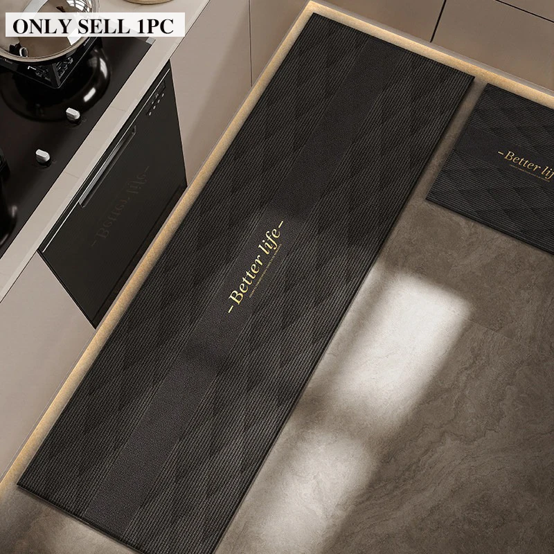 Carpet for Kitchen Floor Mat PVC Waterproof Oil-proof Non-slip Leather Rug Geometric Pattern Rugs Long Size Home Decoration Mats