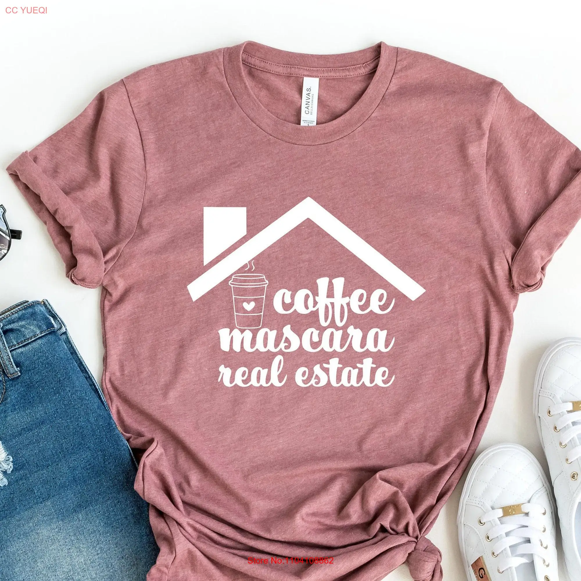 Coffee Mascara Real Estate Realtor T Shirt Is My Hustle Making Dreams Come True for Agent long or short sleeves