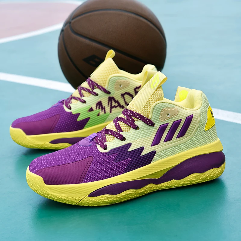 

2025Summer Breathable Comfortable Lightweight High-Quality Basketball Shoes Cushioning Rebound Sports Shoes Couple Style36-45