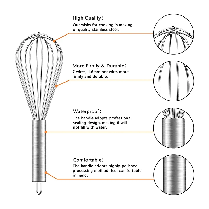 Batidor de huevos Manual batidor de huevos batidor multifuncional utensilio de cocina para hornear batidor de huevos de leche batidor de huevos herramientas mezcladores