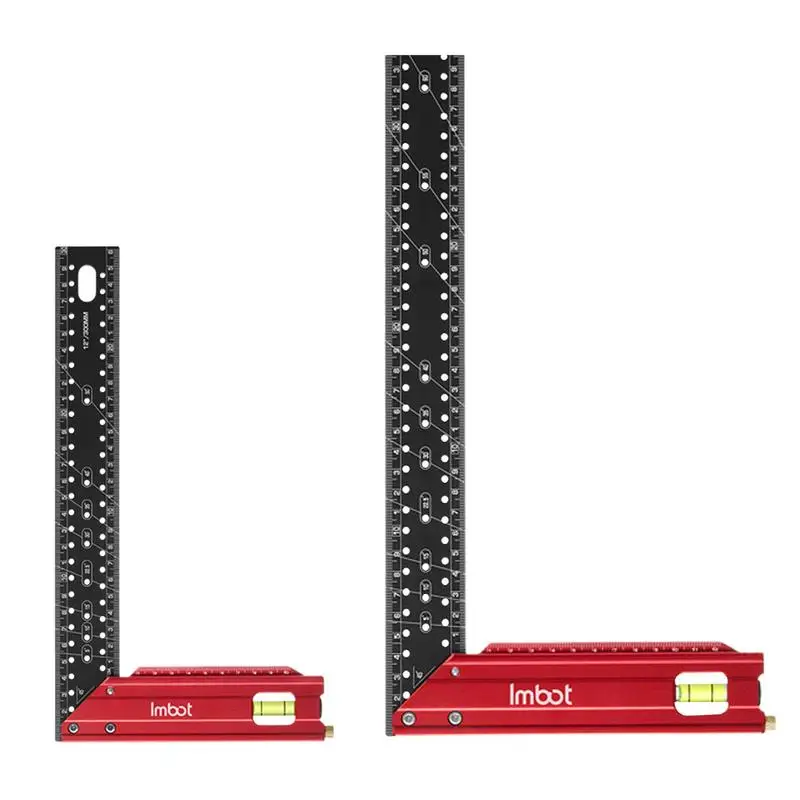 Woodworking Marking Tools Marking Gauge Scribing Ruler Precision Ruler Multifunctional Aluminum Alloy Carpenter Ruler