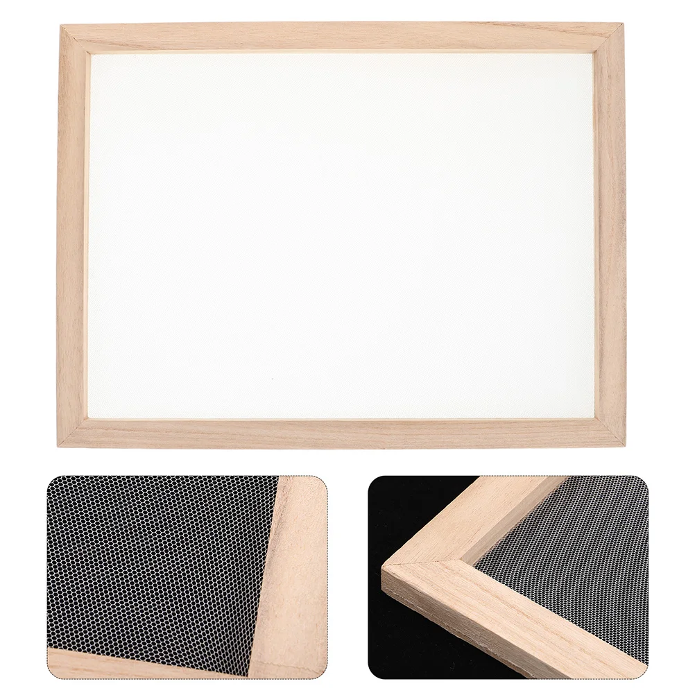 

2Pcs Wooden Paper Making Frame DIY Paper Crafting Screen Kit Traditional Handcraft Supplies for Family School Activities