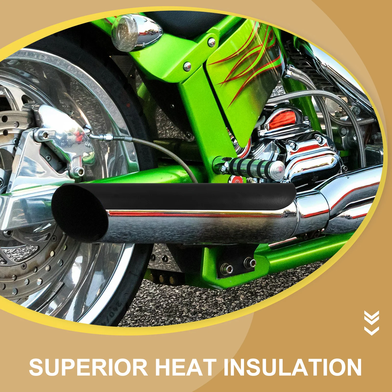 

Exhaust Heat Shield Motorcycle Accessory Steel Heat Insulation Cover Protector Durable Stylish Easy Install Protector