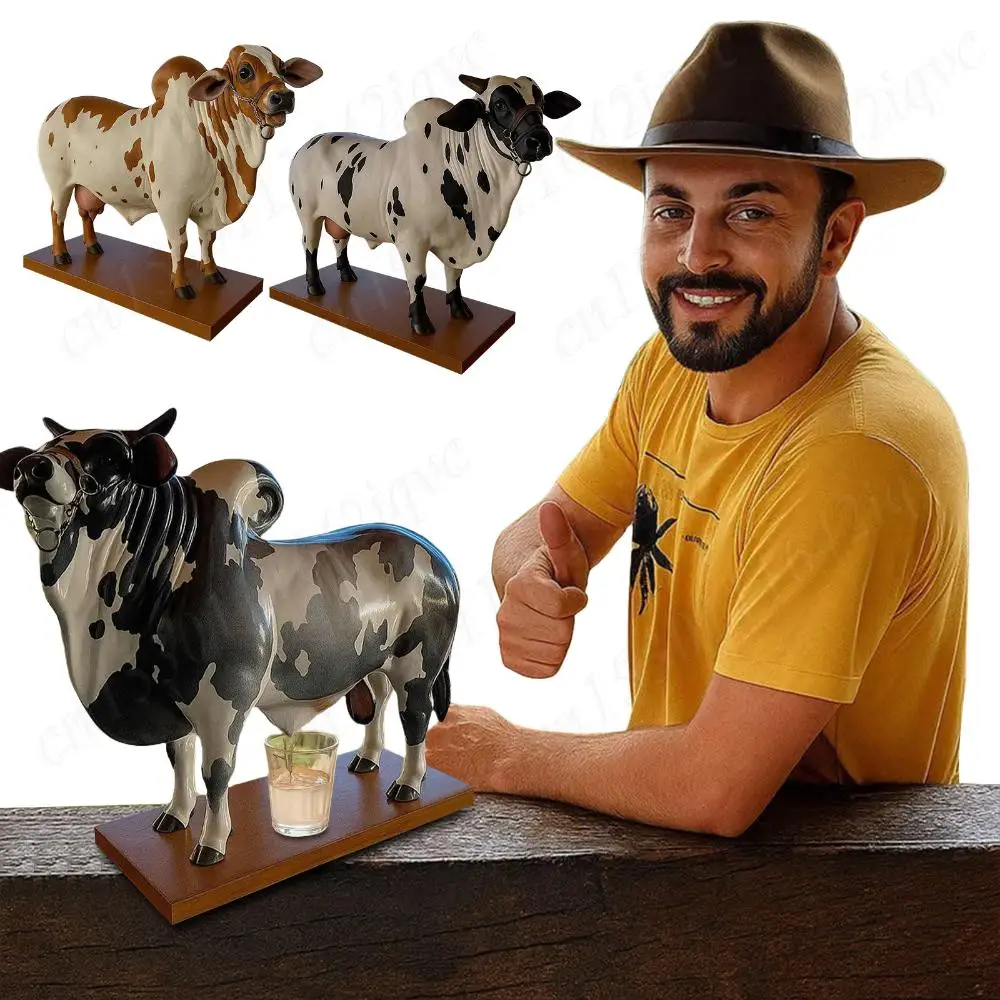 

Диспенсер для спирта в форме животных ручной работы с подставкой, диспенсер для спиртных напитков с забавными бычками, держатель для бутылки, контейнер для напитков для домашнего бара