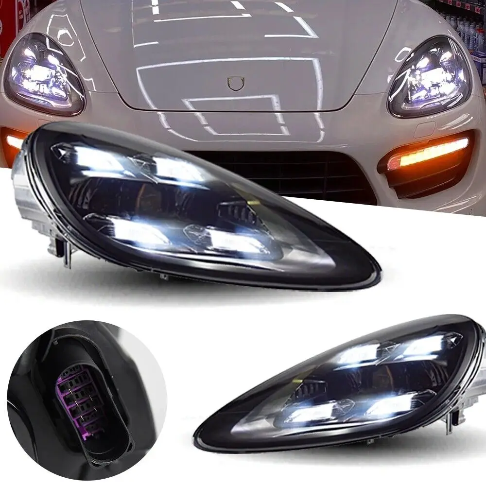 

LED Headlight For Porsche Cayenne 958.1 2011-2014 958.2 2015-2018 LED Front DRL Day Running Light Cornering Lamp Projector Lens