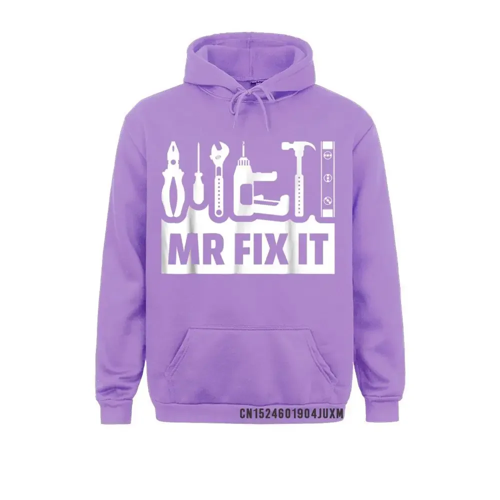 Hoodies Dad Mr Fix It Funny For Father Of A Son Ostern Day Long Sleeve Men Sweatshirts Classic Clothes Slim Fit