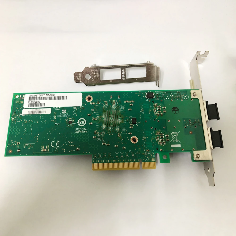 Kartu jaringan optik untuk Intel XL710-QDA2, Dual Port 40Gb QSFP + Server