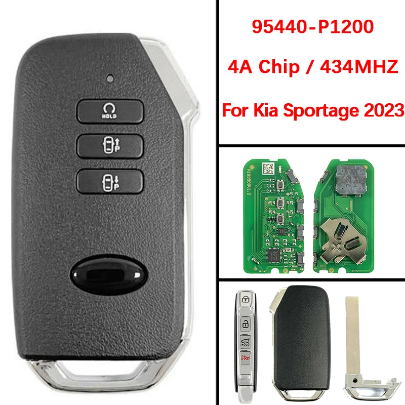 CN051201 Aftermarket 7 pulsanti Smart Key Fob Keyless Go Remote 4A Chip 433Mhz FCC 95440-P1200 Per Kia Sportage 2023