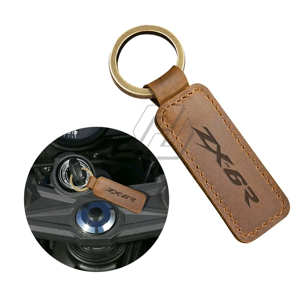 

Motorcycle Cowhide Keychain Key Ring Case for ZX6R ZX-6R