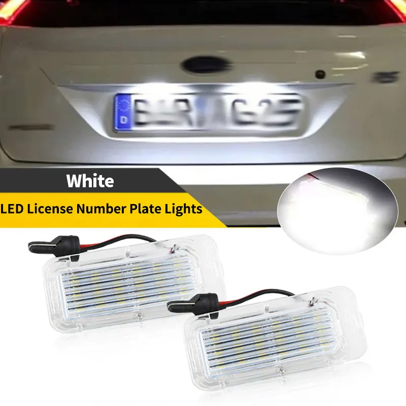 2PCS For Ford Focus 5d Fiseta 2009-up Mondeo 2008-up Canbus Led License Number Plate Light Lamp White OEM# 6M2A13550AA/5105886