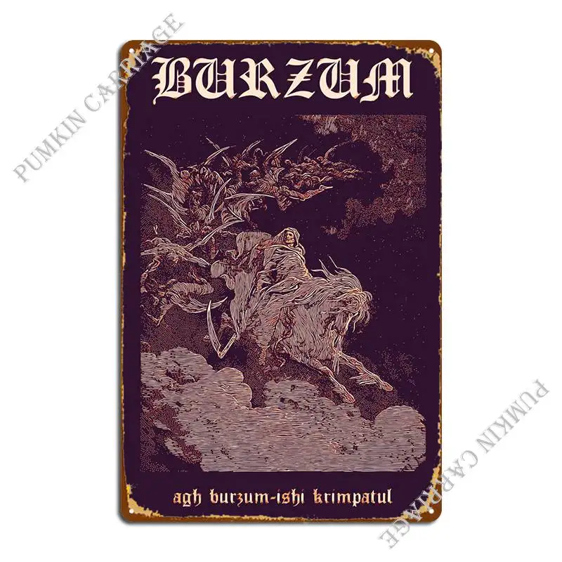 Burzum Metal Plaque Pub Party Cave Wall Decor Tin Sign Poster