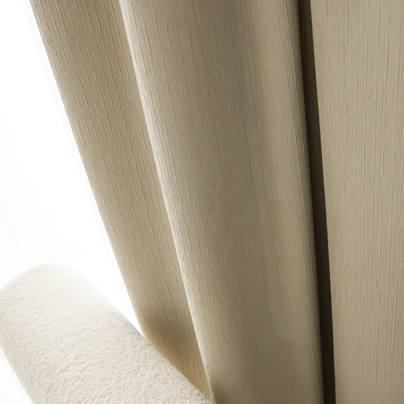 N3124curtains cream apricot milk tea matcha green finished product