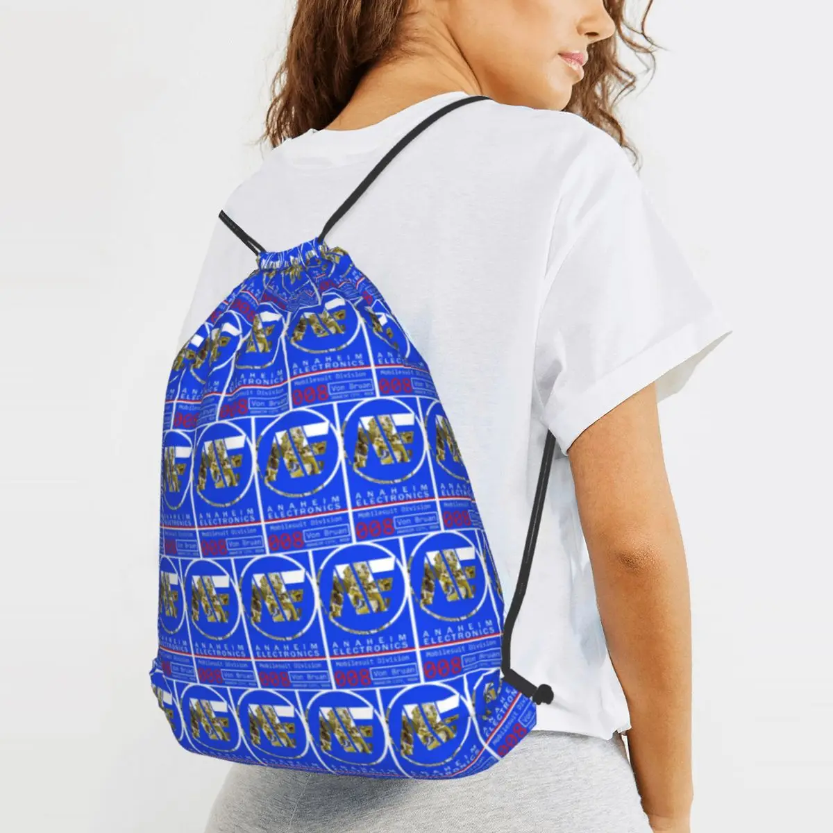 Mobile Suit Gundam Anaheim Electronics Backpacks Portable Drawstring Bundle Pocket Sports Bag Book Bags for Man Woman School
