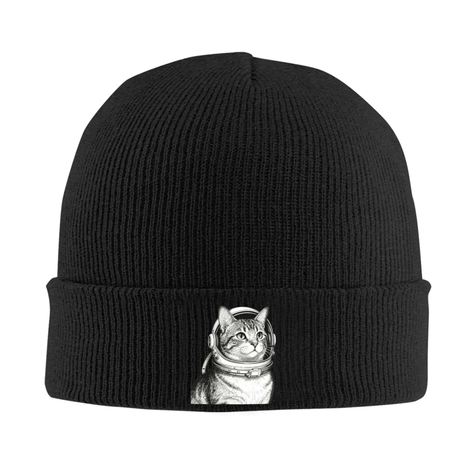 Gorros de gato de astronauta, gorro de punto elástico Unisex, gorros cálidos de invierno, gorros para la cabeza, gorros de viaje, gorros para mujer