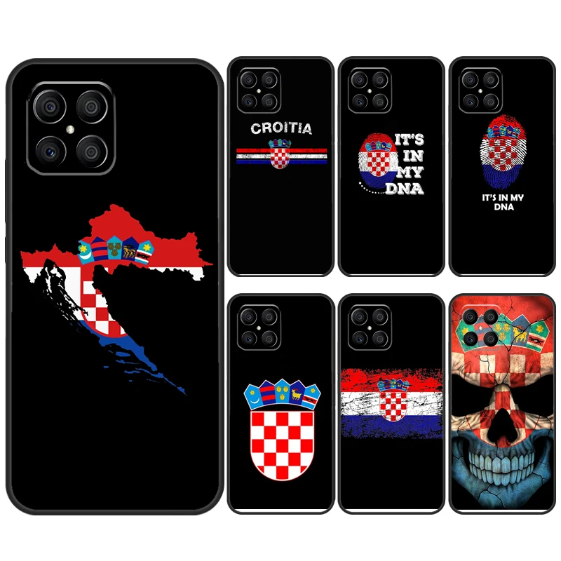 Croatia Flag Coat of Arms For Honor Magic 6 Pro Magic 5 Lite 50 70 90 Lite X6 X7 X8 X9 X6a X7a X8a X9a X8b X9b Case