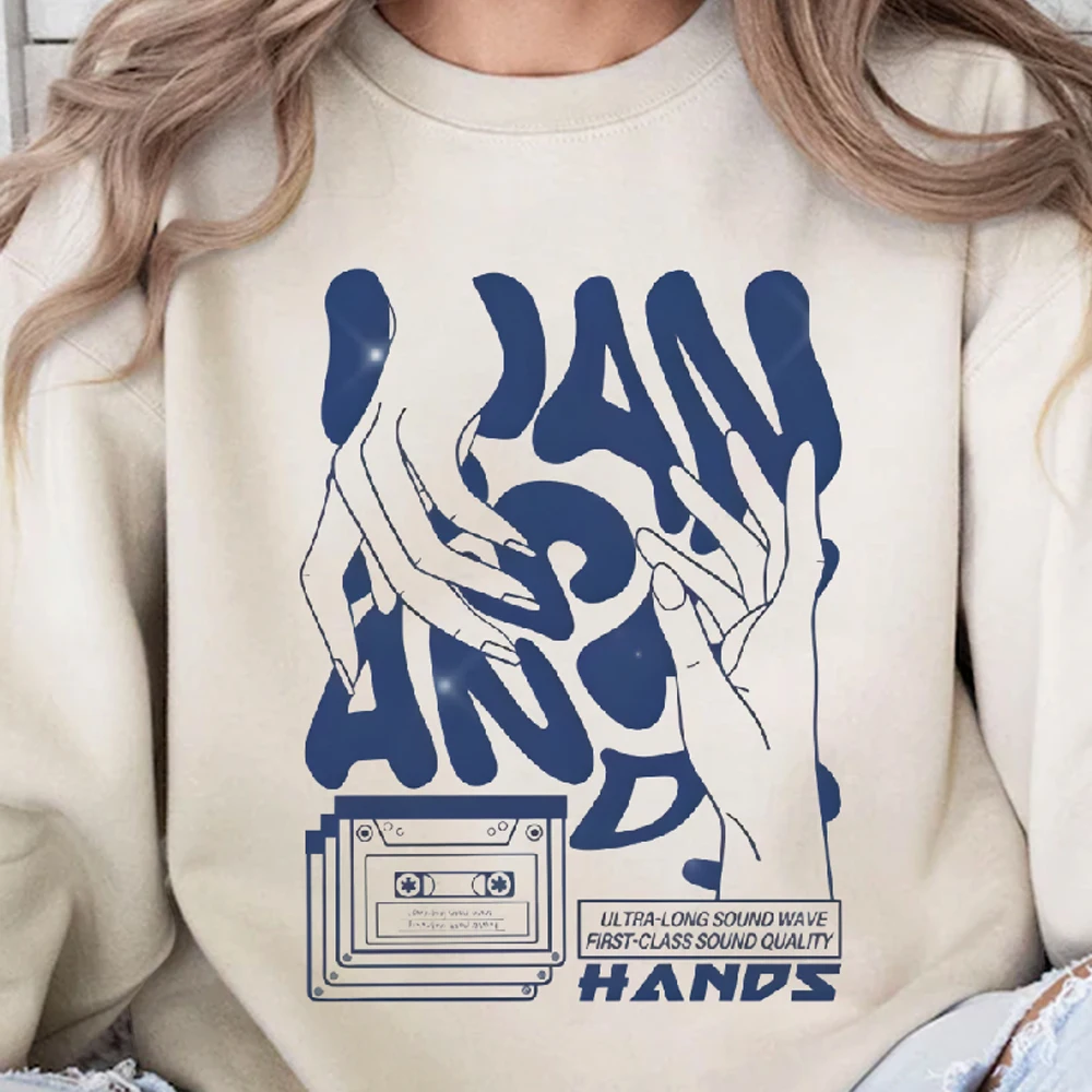 Retro Vintage Sweatshirt Graphic Hoodies Y2K Casual Daily Wear Unisex  Versatile Stylish Pullover Hands New Arrival Best Seller