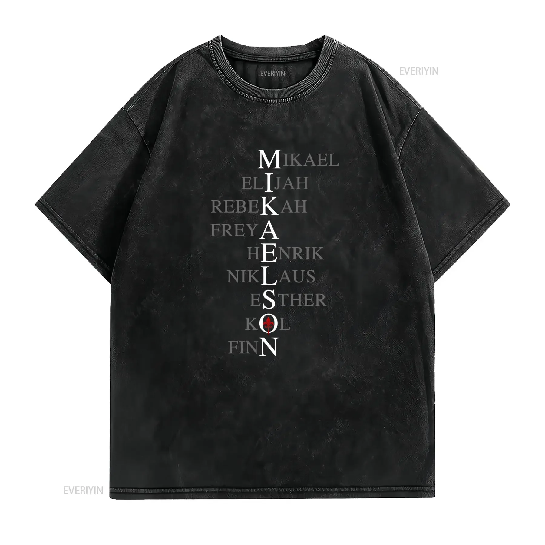 Men'S Vampire Diaries TV Show Inspired T Shirt with Damon Elena Stefan Caroline Matt Rebekah Jeremy Bonnie Tyler Klaus vintage
