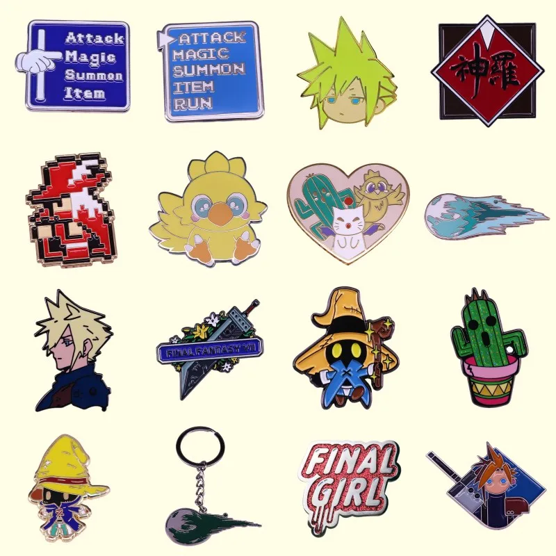 الكمال الجودة لعبة المينا دبابيس ، مخصص ، سحابة الصراع ، المغفل ، السيف ، النيزك ، Chocobo ، الأحمر ماجي ، فيفي ، شارات ، شينا ألعاب ، هدايا المجوهرات #1