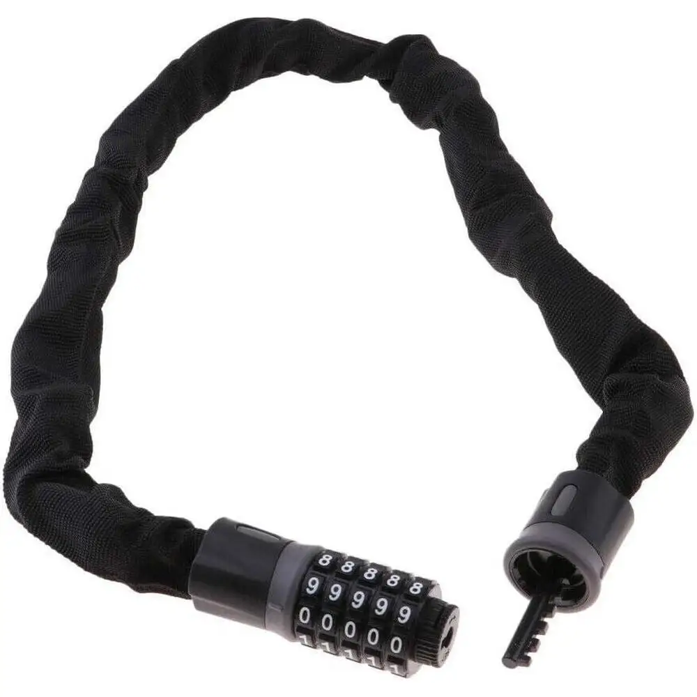 Universal 5-Digit Combination Bike Chain Lock Motorcycle Chain Lock Vehicle Security Lock - view 5