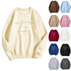 2023 Women's Hoodless Pullover Hatless Sweatershirt Sports Casual Top Letter Printing Multi Color Hooded Sweat Jacket