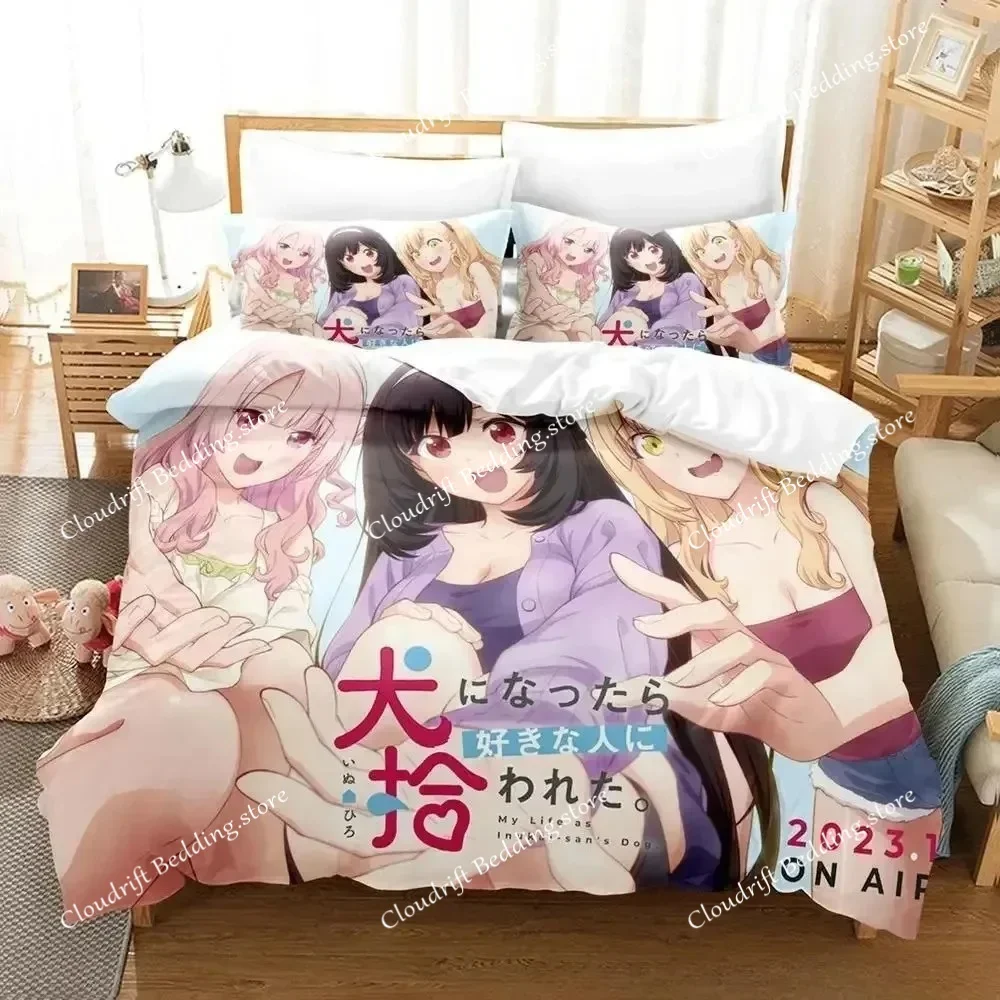 

Новый комплект постельного белья My Life as Inukai-san’s Dog с 3D-принтом, мультяшный аниме-дизайн, для взрослых и детей, для спальни, для девочек, в стиле каваи.