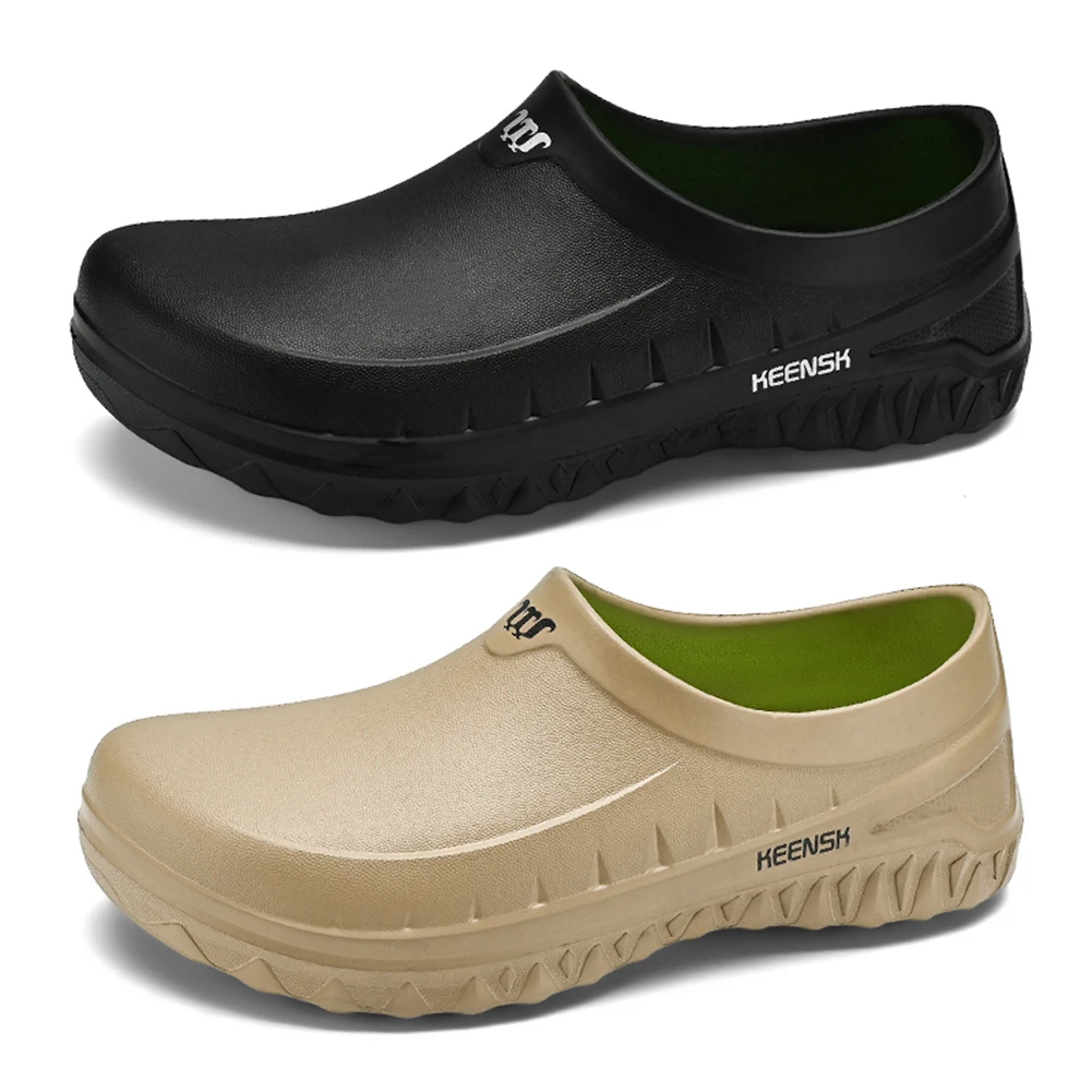 

Обувь для шеф-повара из ЭВА, легкая рабочая обувь, дышащая уличная защитная обувь, нескользящая удобная прогулочная обувь, водонепроницаемая для мужчин