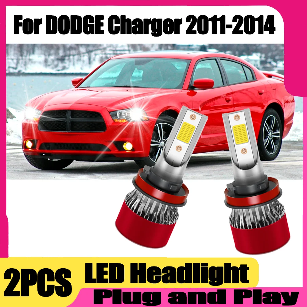 

2PCS 6000K Super White 30000LM Auto Headlamps 150W High Power LED Headlight Plug and Play For DODGE Charger 2011 2012 2013 2014