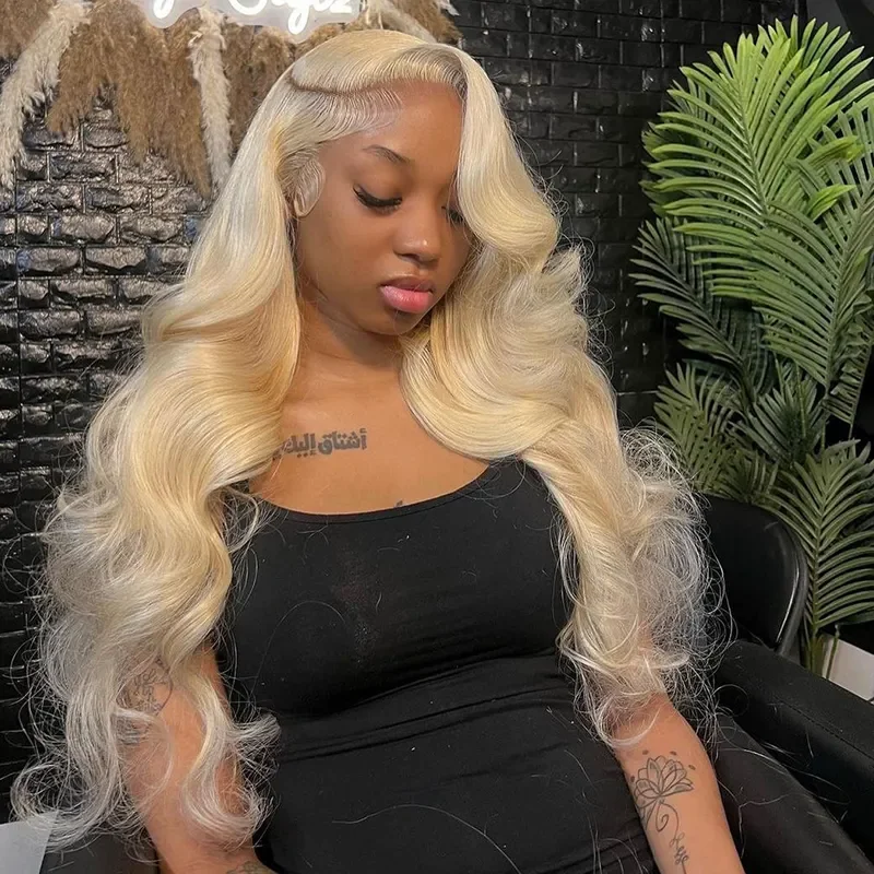 Body Wave HD 613 Honey Blonde 16-34 Inch 13x6 Lace Front Wig Human Hair 13x4 Lace Frontal Wigs Brazilian Water Loose Pre Plucked
