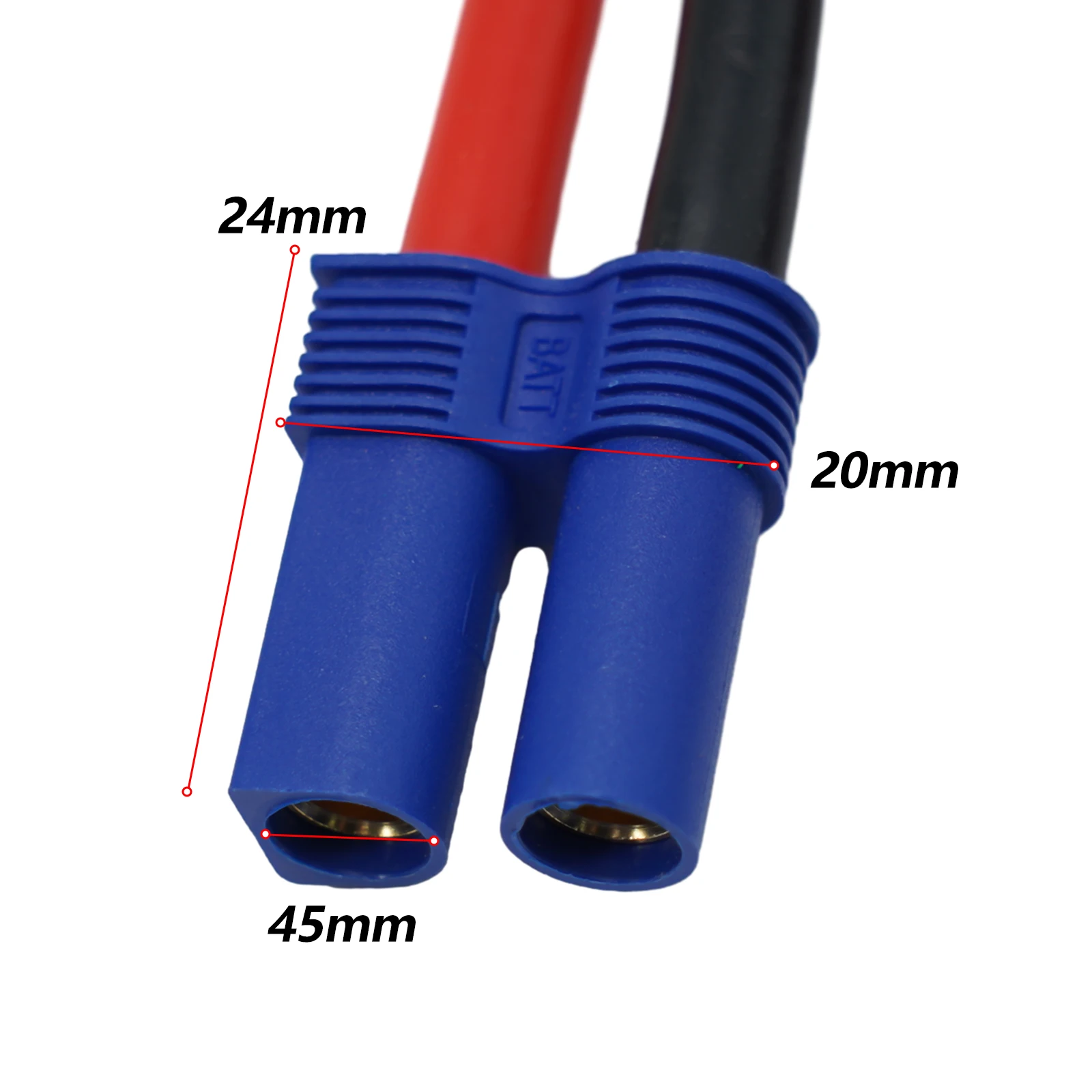 100A Copper Wire EC5 Plug To Pure Copper O-Terminal Cable Car Battery Starter 2 Cores 10awg 50cm Jump Starter Parts