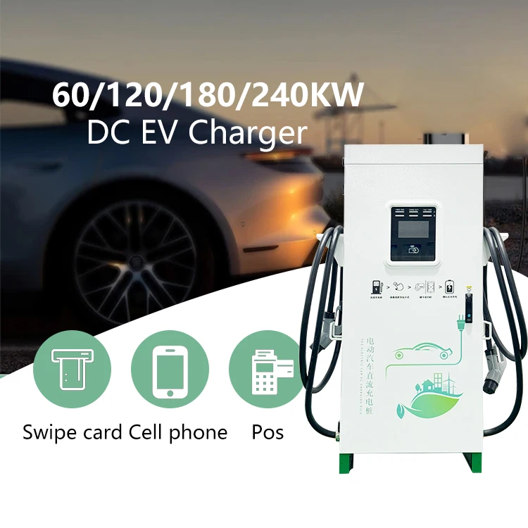 New 60kw-240kW Level 2 DC Fast EV Charger 3-Phase Floor-Mounted CCS2 CHAdeMO GB/T 3D Charging Station for Electric Vehicles