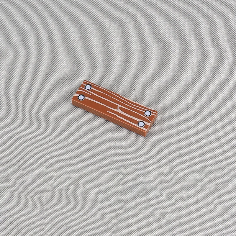 MOC 10PCS 63864 Gedruckt Holzmaserung Boden Muster Bausteine 2431 Passenden Kompatibel Zubehör DIY Spielzeug Kinder Kind geschenk