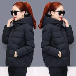 Winter Women's Cold Coat Clothing Trends Warmth Parka Puffer Jackets Cotton Jacket Short Hooded Coat Windbreaker Oversized Coats