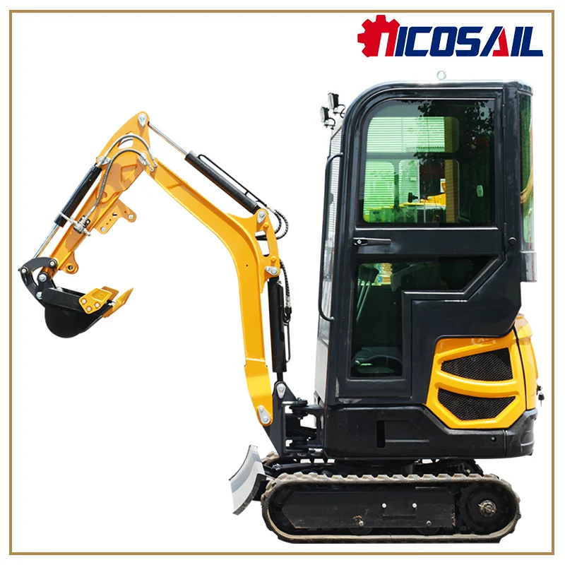

Mini Digger Rubber Truck Excavator 1.8Ton NKS Mini excavator Construction Machine Small Crawler Excavator Sale Colors Customized