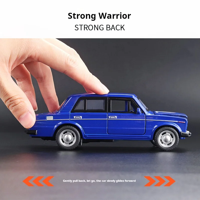 1:32Retro Lada Simulatie Auto Legering Model Geluid Licht Terugtrekken Deur Model Auto Speelgoed Voor Kinderen Vakantie Geschenken