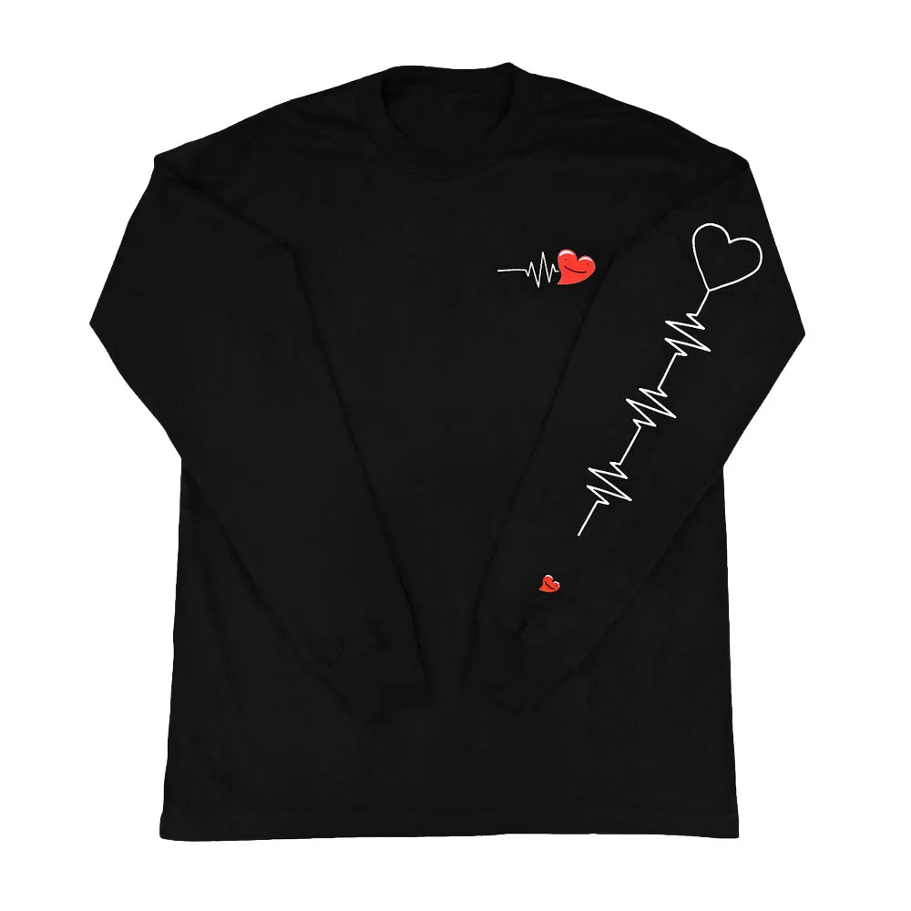 

Dreamwastaken VALENTINE'S HEART BEAT LONG SLEEVE T-SHIRT Sweatshirt New Logo Sweater Dream Team SMP Merch MenWomen Hoodies