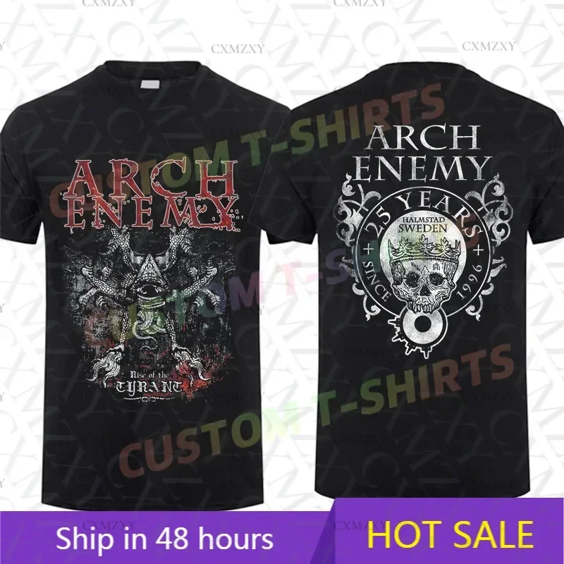 

2025 Men T Shirt Casual Arch-Enemy Rise of The Tyrant T-shirt Graphic Summer Short Sleeves 100% Cotton S-3XL