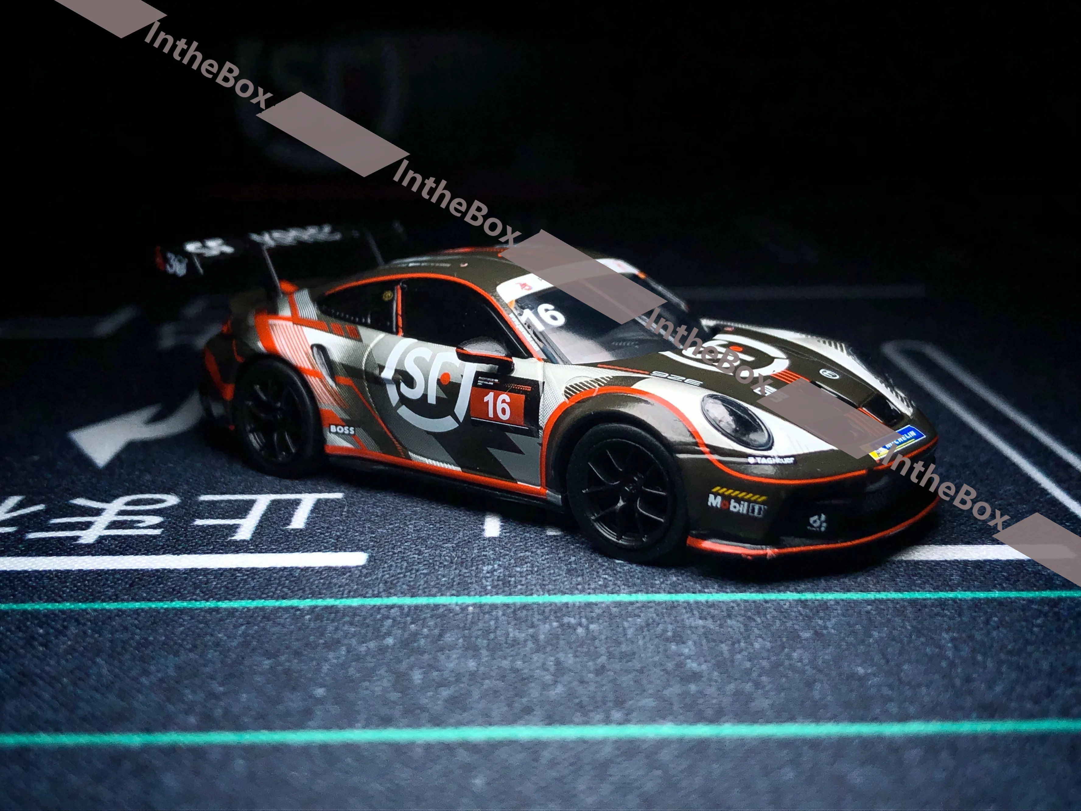 

Sparky Tiny 1:64 911 GT3 Cup SF модель литый под давлением коллекционный металлический автомобиль ограниченный выпуск хобби игрушки