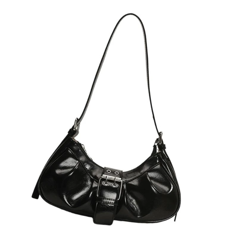 

Trendy PU Leather Handbag With Buckles Designs Shoulder Bag For Enhancing Your Outfits For Dates And Shopping Sprees