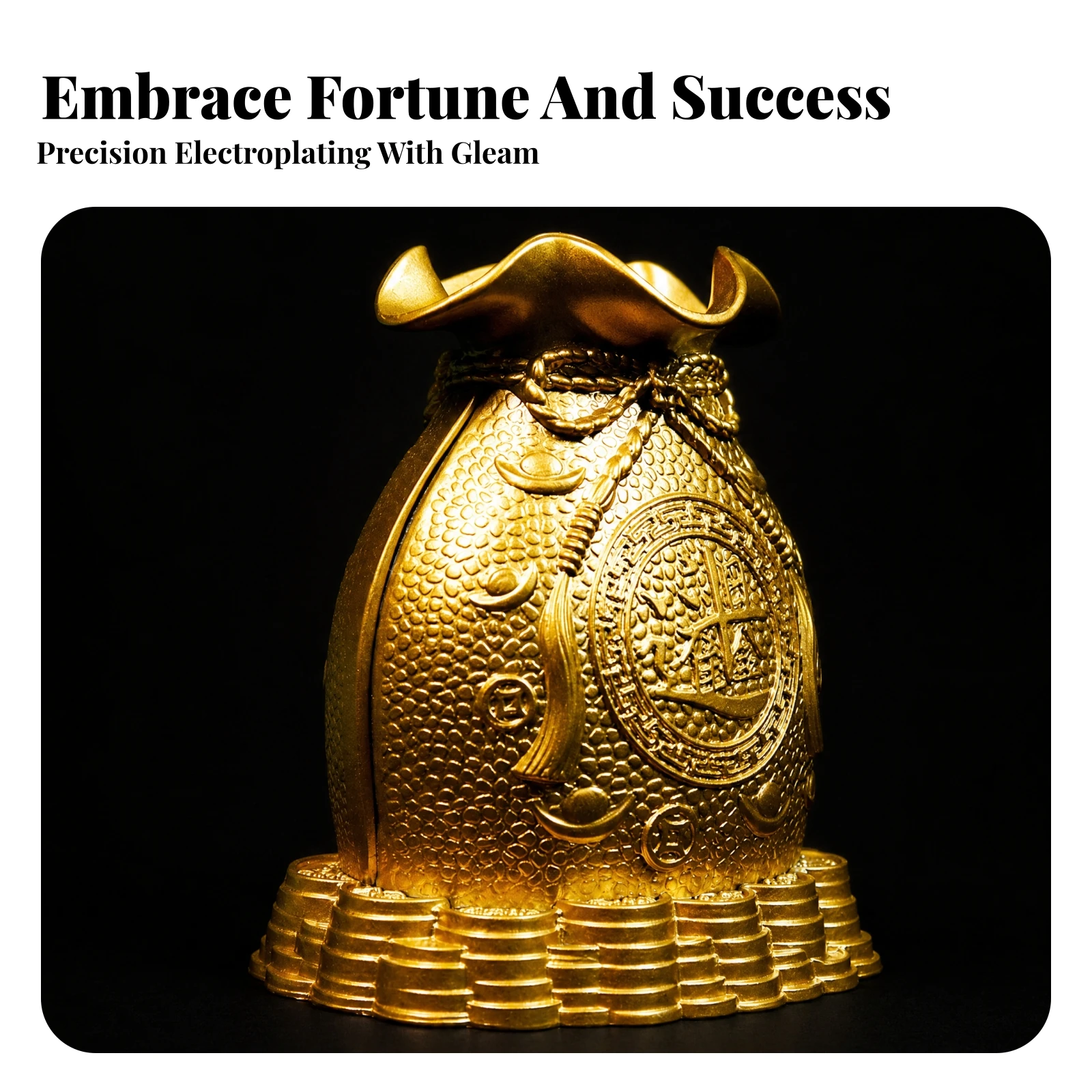 Decorative Token Bank with Stacked Token Base Giftable Metal Alloy Savings Bank Saving Pot Sturdy for Children, Gift Giving