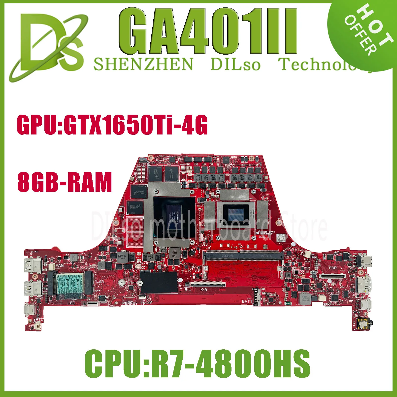 KEFU GA401IV Scheda Madre Del Computer Portatile Per ROG Zephyrus G14 GA401I GA401II Mainboard R7-4800H R9-4900H GTX1650TI GTX1660TI RTX2060 8GB