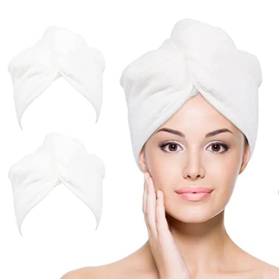

air Towel airs Wrap: 2 Pack 10X26 air Dryer Tow Women orbent Turban st Drying Sower Cap Curly airs Products air's Care Accories