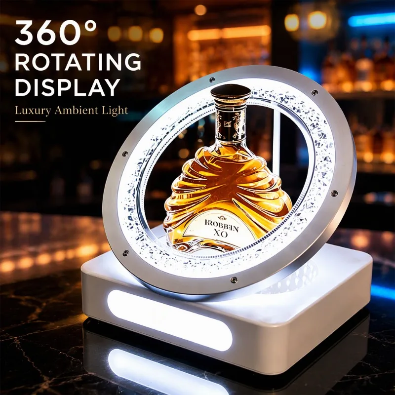 Luminous wine rack LED creative abyss laser foreign wine base, champagne display stand