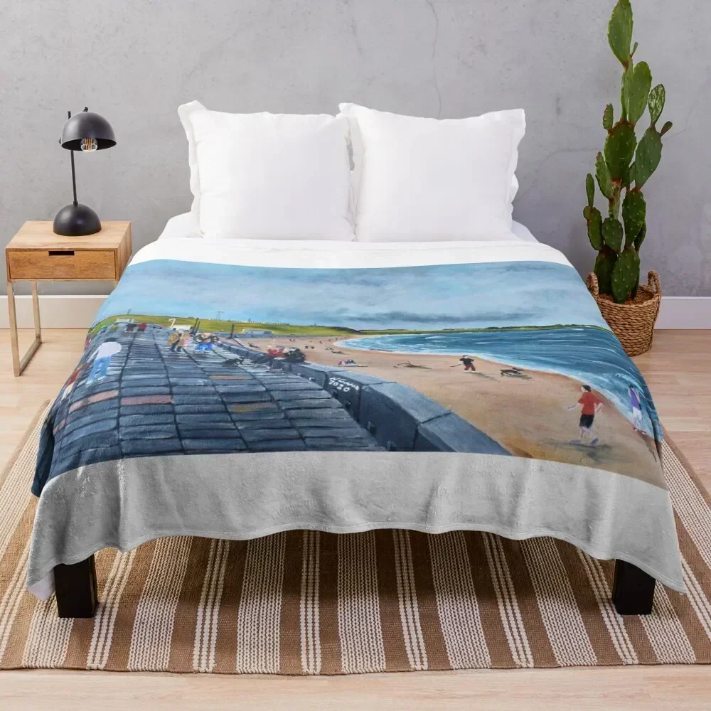 

Whitley Bay, with St Marys Lighthouse Throw Blanket Durable Warm Blanket for Daily Home Use