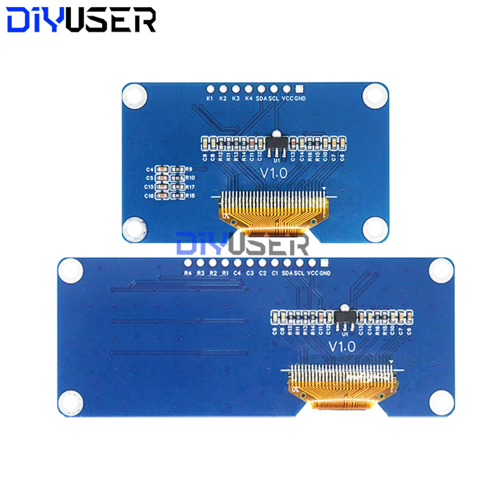 0.96 Inch OLED Display Module 128x64 with 4x4 Keyboard for Arduino Raspberry Pi, SSD1315 Driver, I2C/SPI