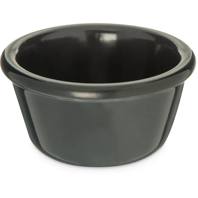 Ciotola per salsa Ramekin in plastica per casa e ristorante, plastica, 4 once, nera