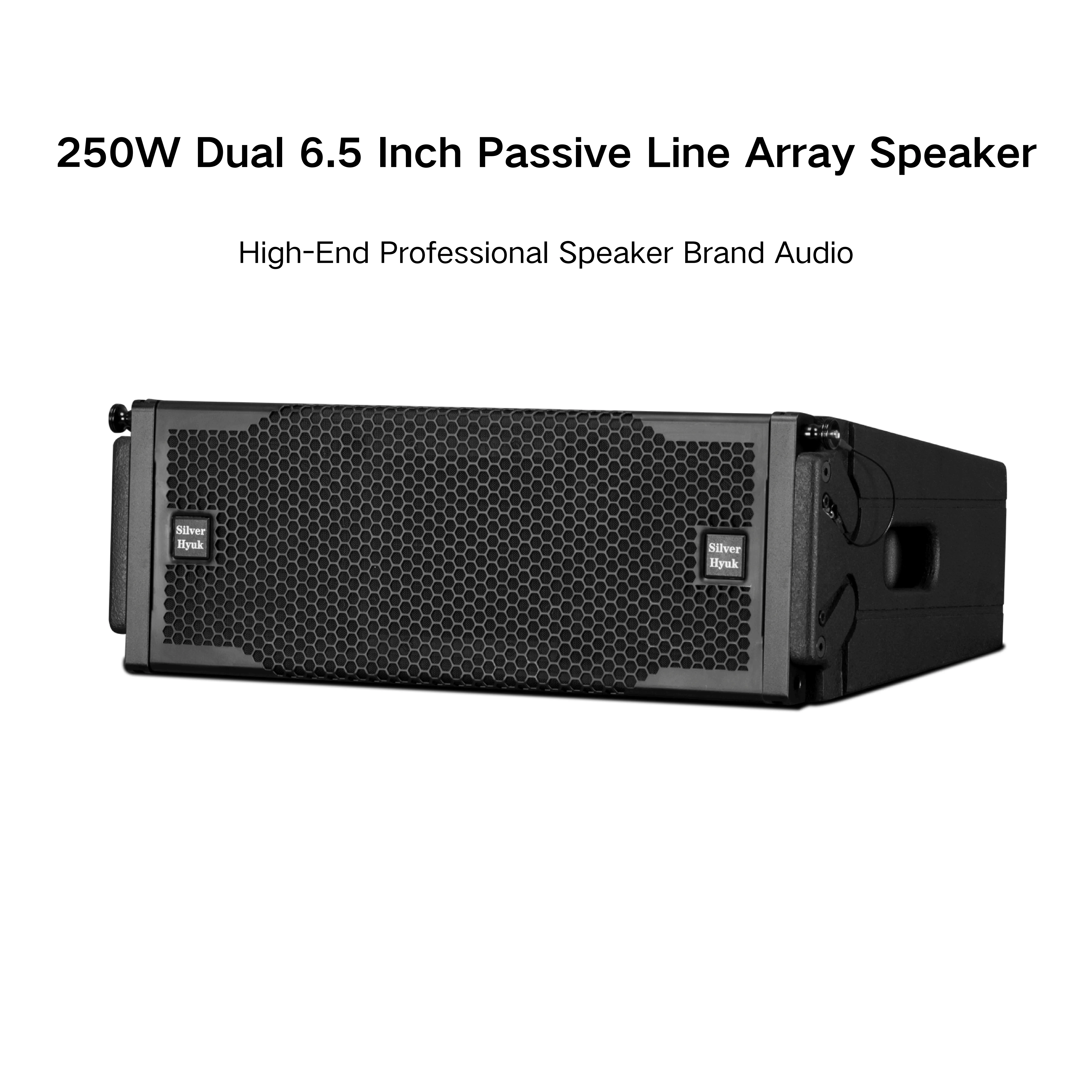 250W Dual 6.5 Inch Two Way Passive Line Array Speaker for Bars Concerts and Outdoor Performances