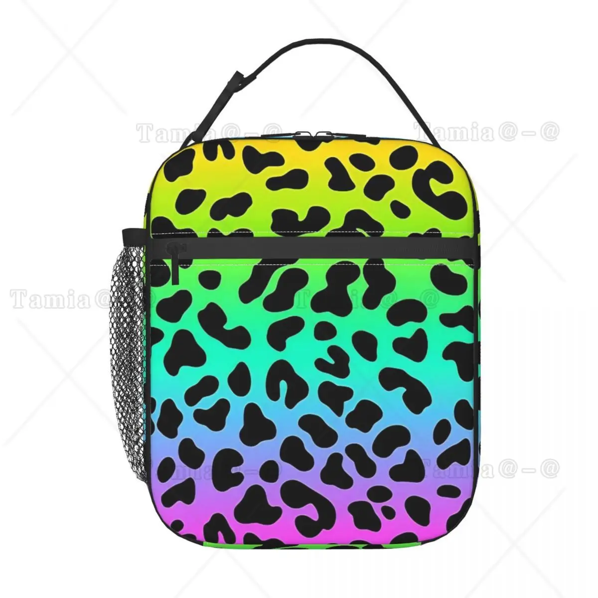 Colorful Wild Leopard Skin Animal Pattern Insulated Lunch Bag for Women Kids Leakproof Food Boxes Thermal Lunch Box Tote