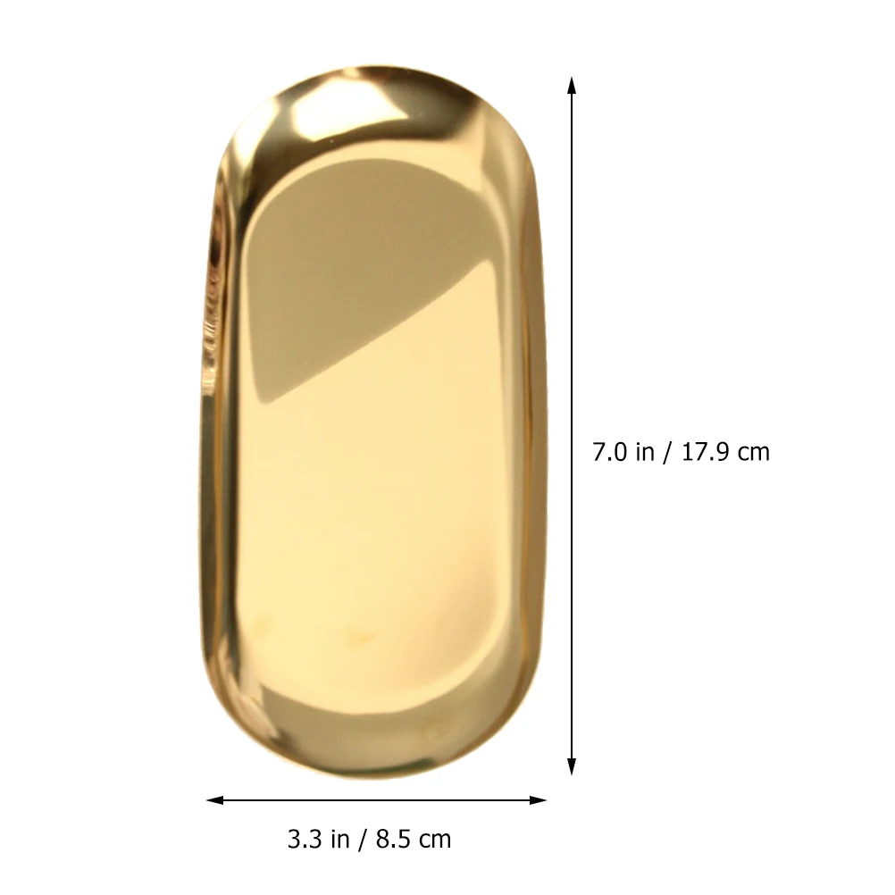 

Stainless Steel Jewelry Storage Tray for Necklace Earrings Lipstick Home Decor ganizer Plate Display Box Stylish Trinket