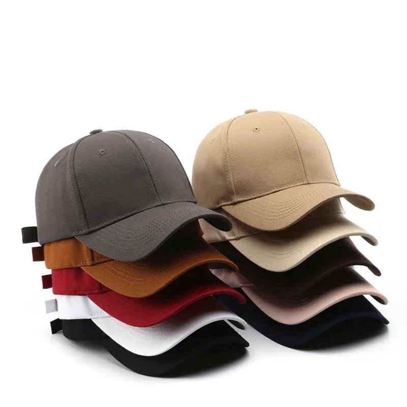

Unisex 100% Cotton Cap High Quality Solid Simple Color Hard Top Baseball Cap Men Women Adjustable Casual Outdoor Sports Hat Cap